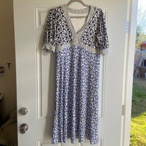 Boden multi pattern dress